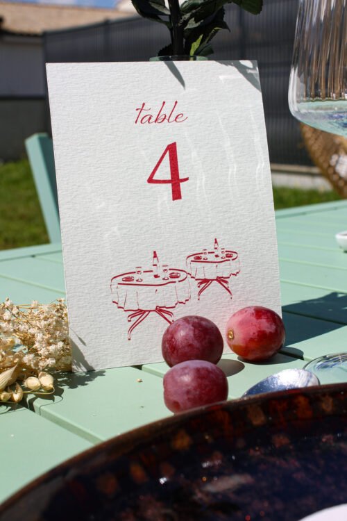 Marque-table illustration collection grape